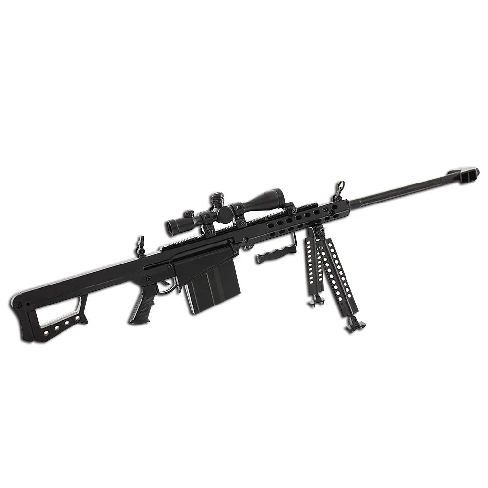 Barrett M82A1 1:4 scale miniature replica rifle with bipod and scope by M1 Mini Guns, non-firing collectible model